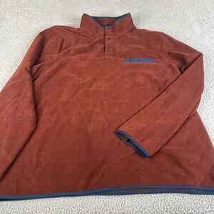 32 Degrees Heat Pullover Mens XXL Brown 1/4 Snap Collar Long Sleeve Sweater